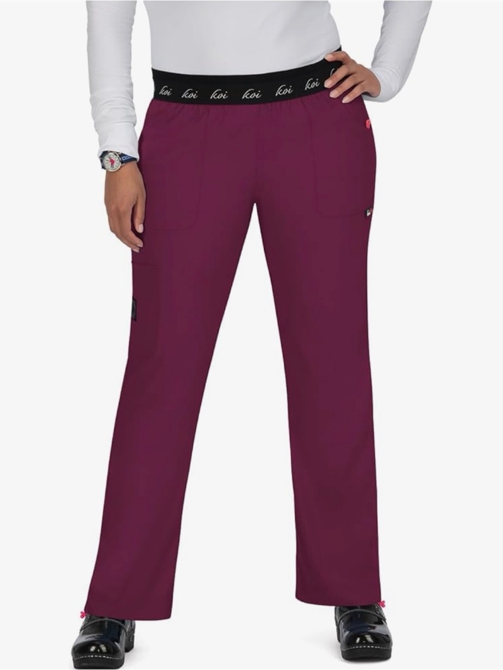 Koi Lite 720 Spirit Pant Slim Fit Scrub Pants Wine Red Women's Petite Size 5X